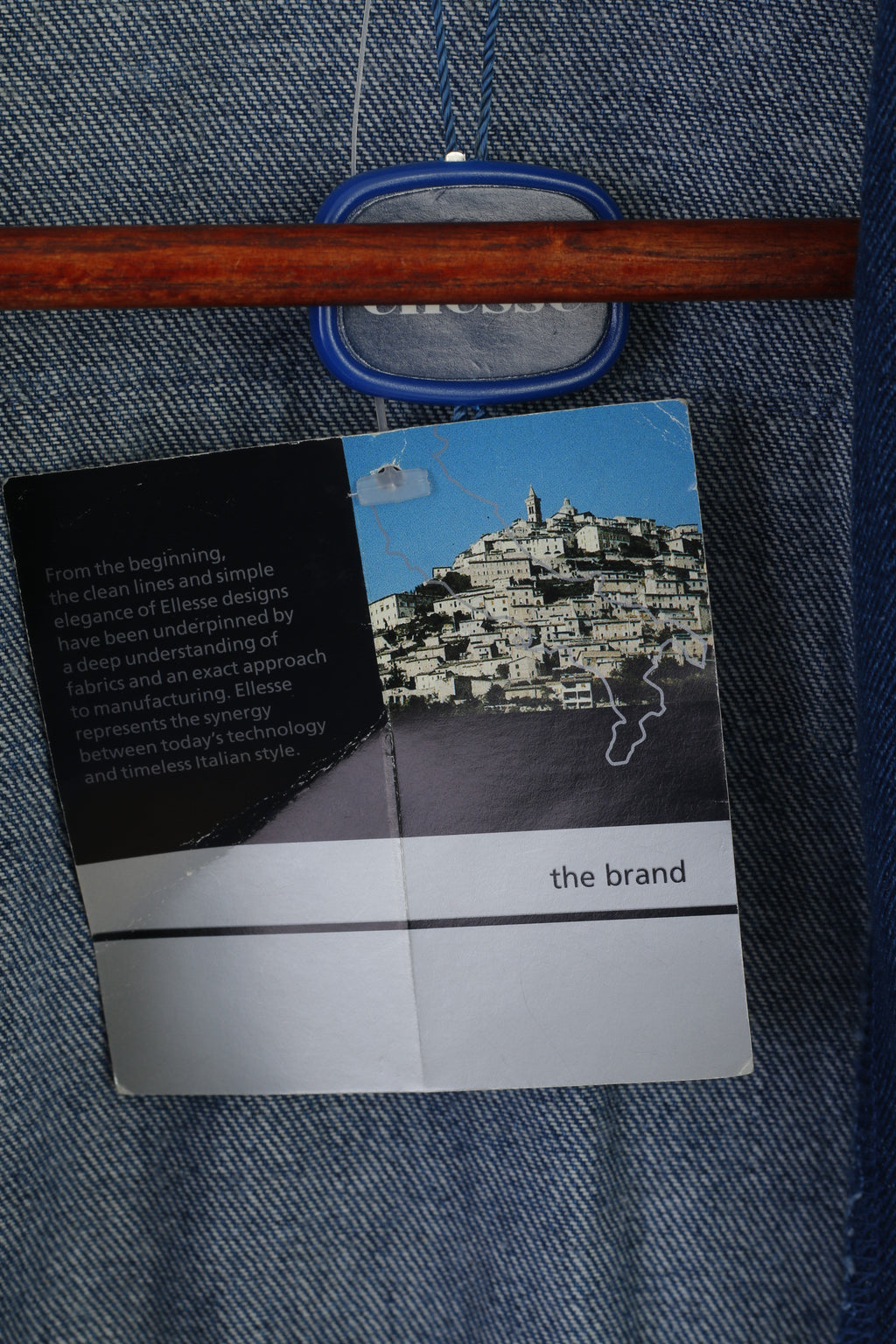 New Ellesse Grils JM 140-146 Denim Jacket Blue Cotton Full Zipper Top