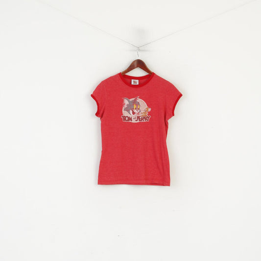 Dunnes Stores Tom and Jerry Women 18 L Shirt Red Cotton Cartoon Network Top