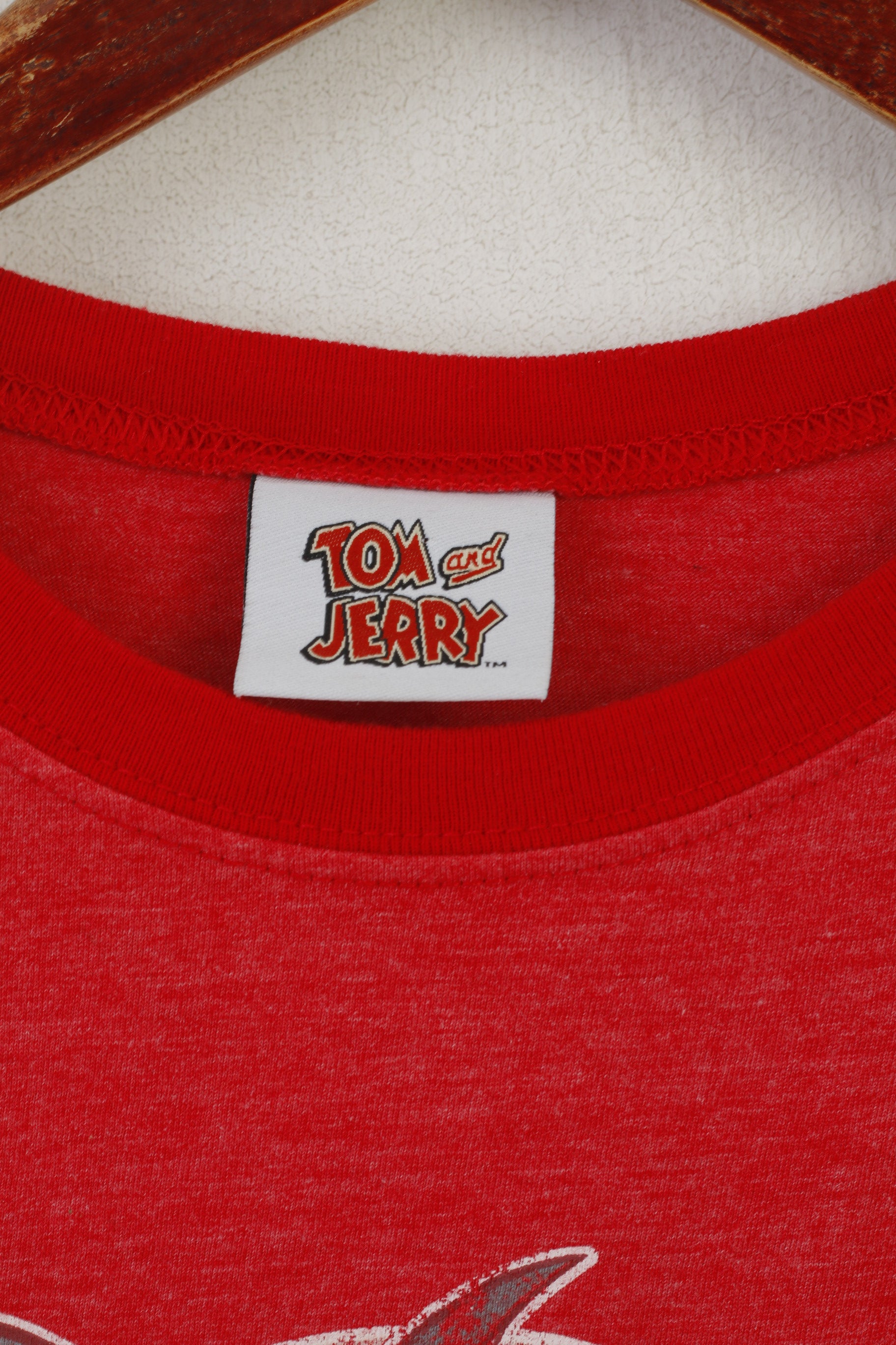 Dunnes Stores Tom and Jerry Women 18 L Shirt Red Cotton Cartoon Network Top