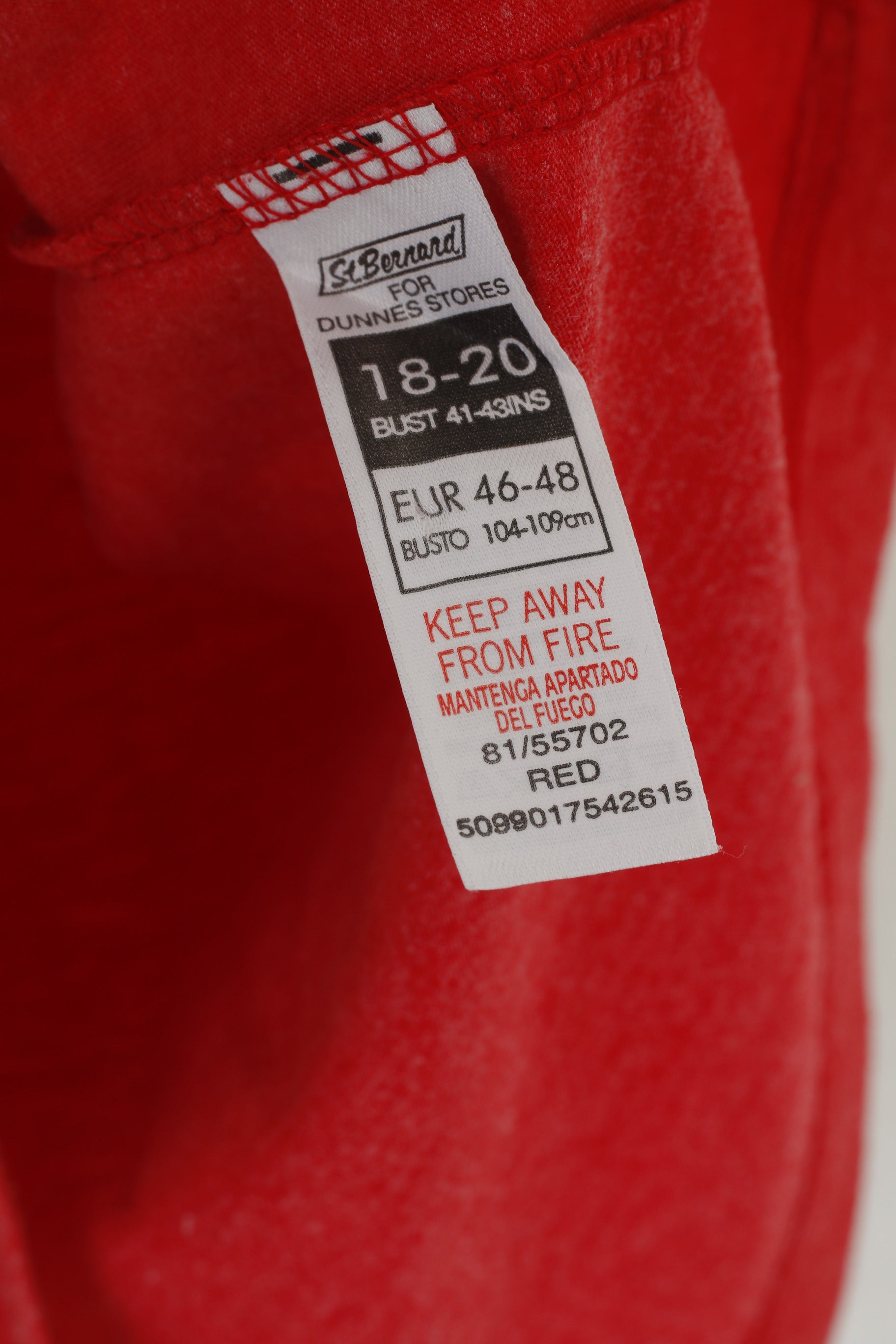 Dunnes Stores Tom and Jerry Women 18 L Shirt Red Cotton Cartoon Network Top