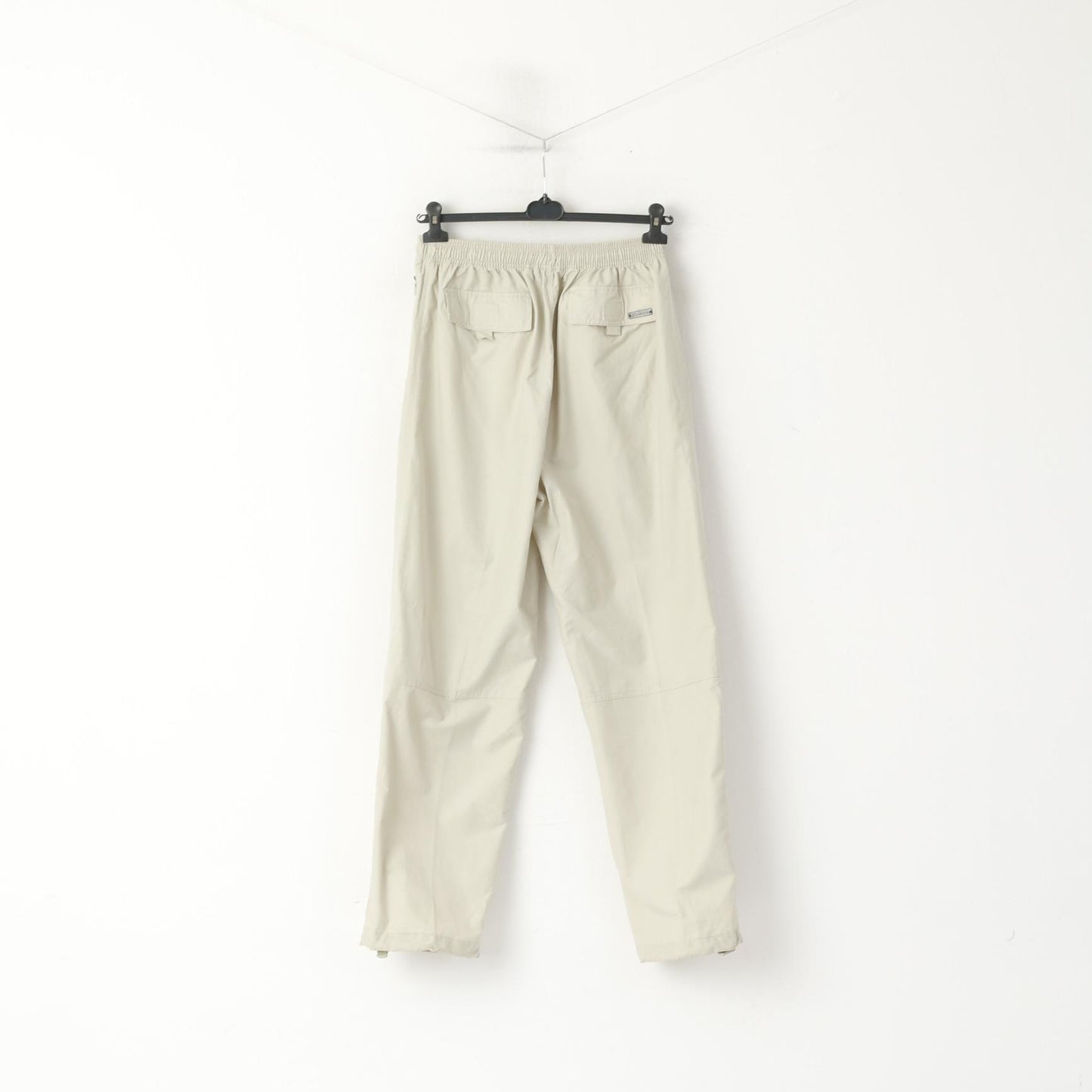 HEAD Men L Trousers Beige Cotton Vintage Nylon Blend Pockets Casuals Pants