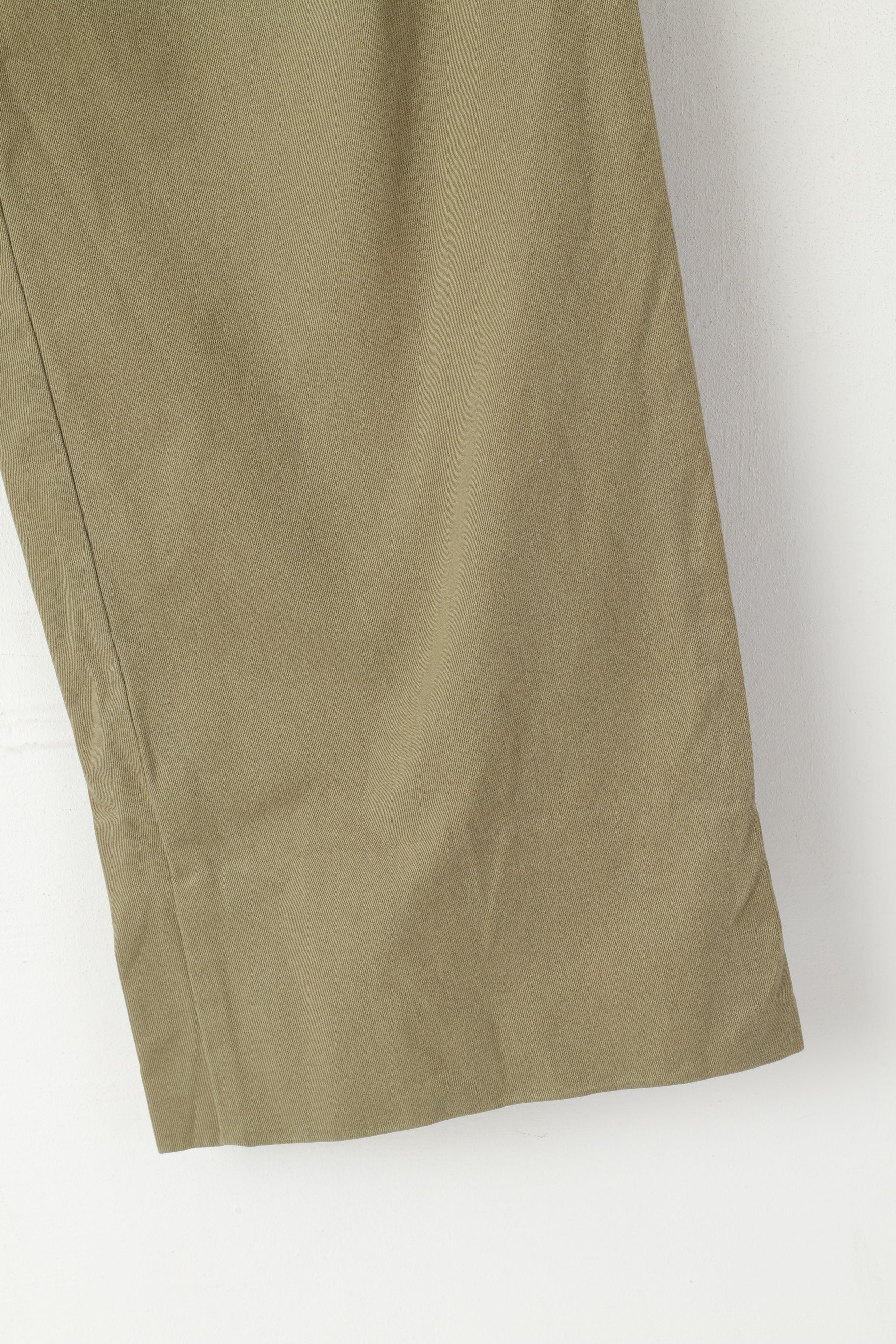 Barbour Hommes 34 Pantalon Vert 100% Coton Pantalon Chino Classique