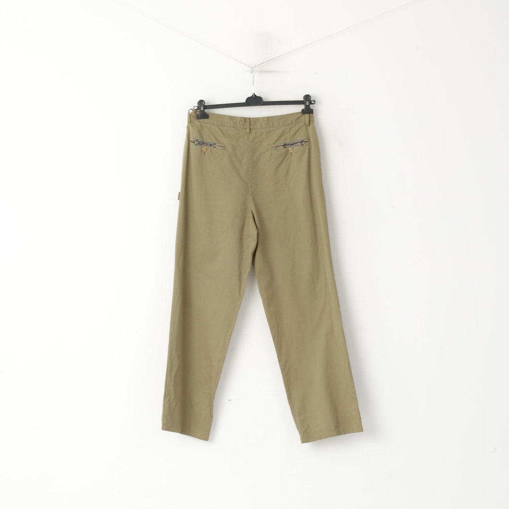 Barbour Men 34 Trousers Green 100% Cotton Classic Chino Casual Pants