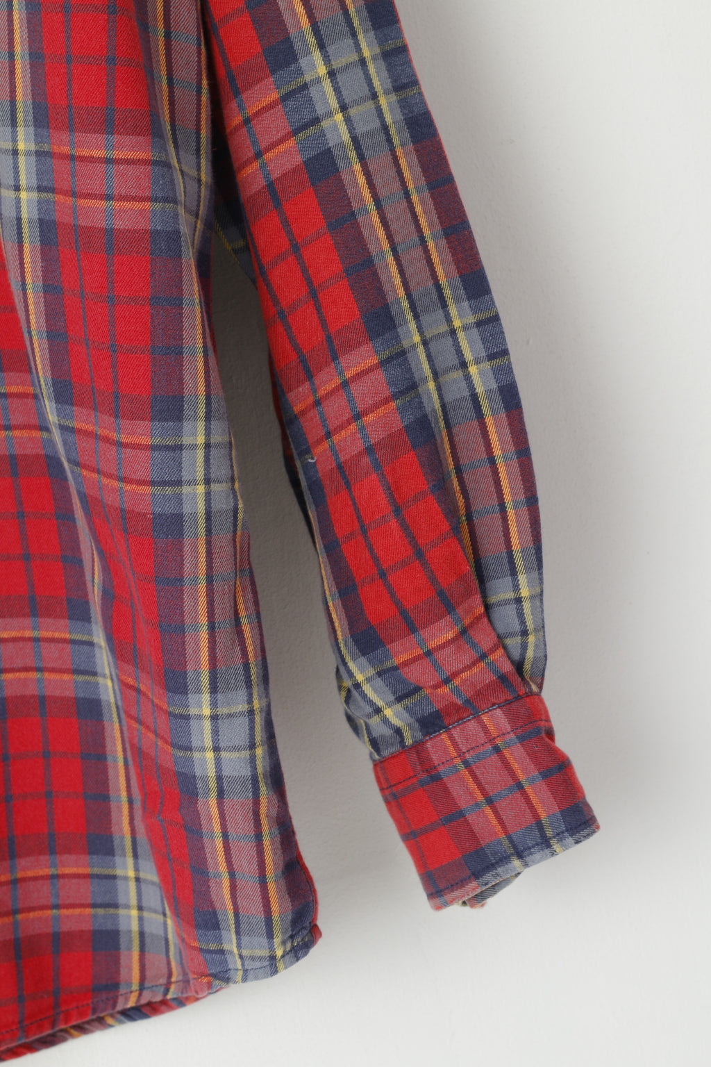 Polo Sport Ralph Lauren Men L (XL) Casual Shirt Red Checkered Cotton Long Sleeve Top