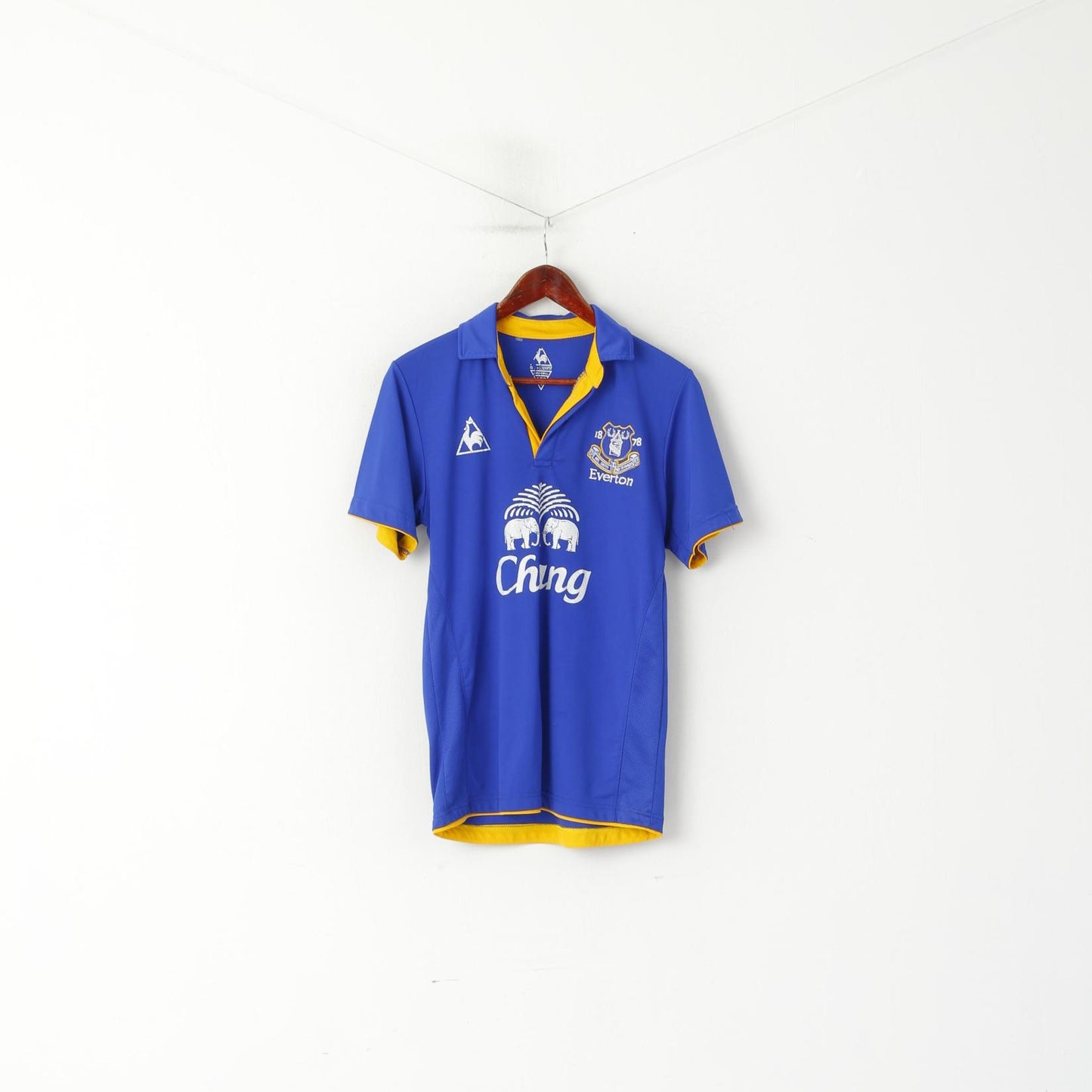 Le Coq Sportif Men S Shirt Blue Everton Football Club Sport Jersey Polo Top