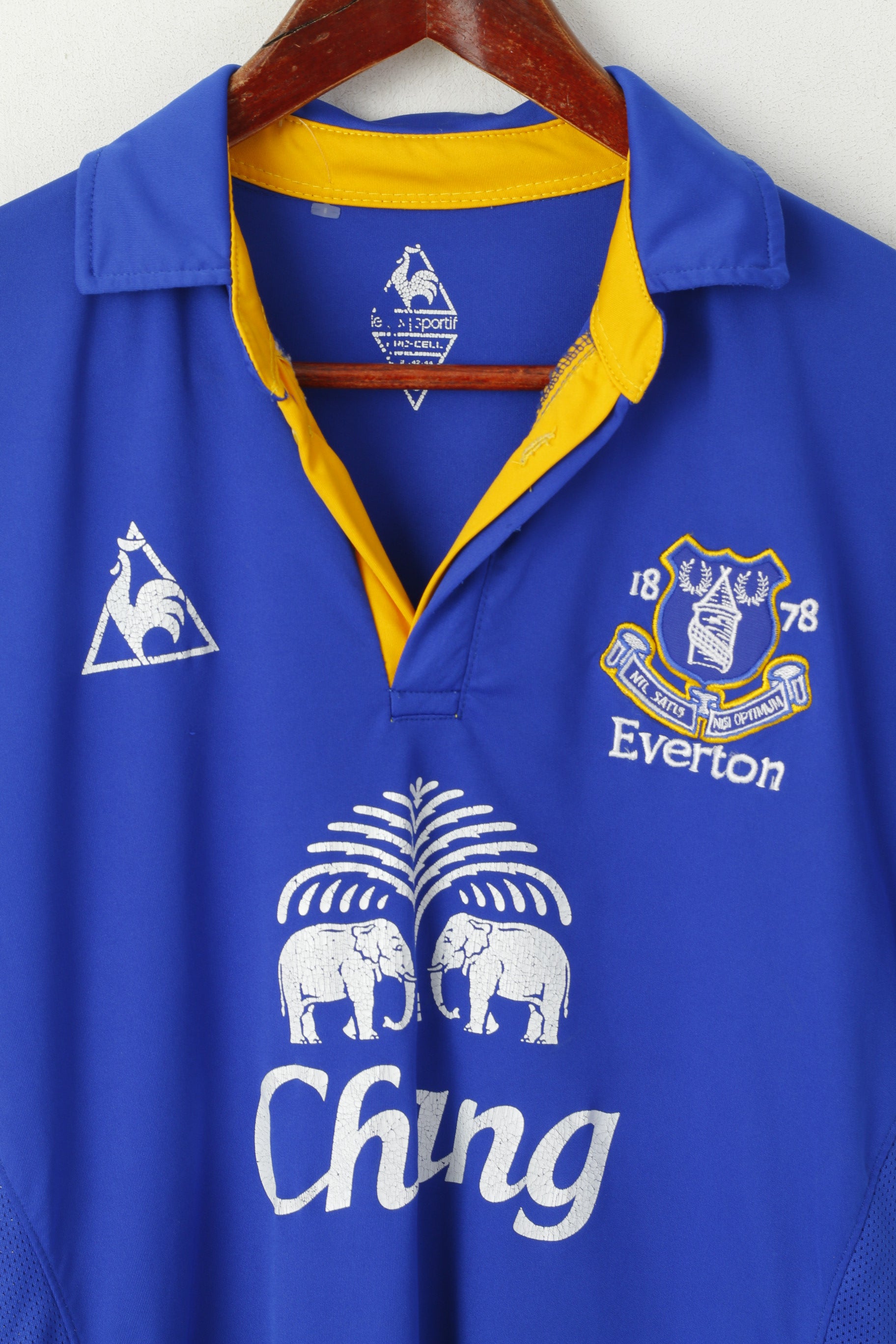 Maglia Le Coq Sportif da uomo blu Everton Football Club Sport Jersey Polo