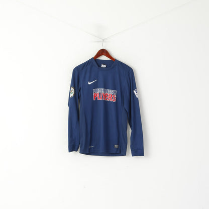 Maglia Nike da uomo, maglietta blu scuro, manica lunga, giocatori della Premier League, associazione calciatori