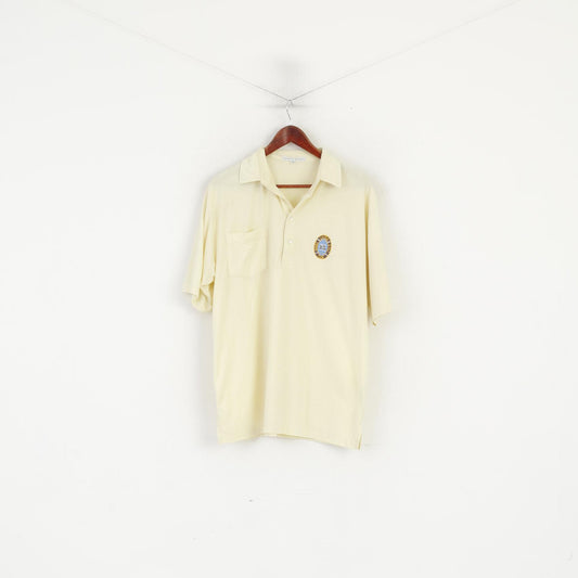 Lyle &amp; Scott Homme L Polo Jaune Coton Haggs Castle Golf Club Haut de Sport