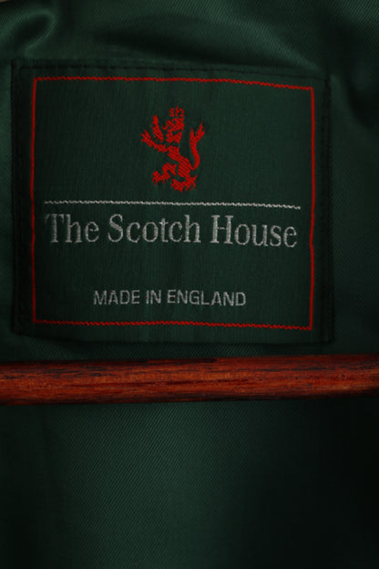 The Scotch House Women M Vest Bottle Green Cotton Three Buttons Retro Top