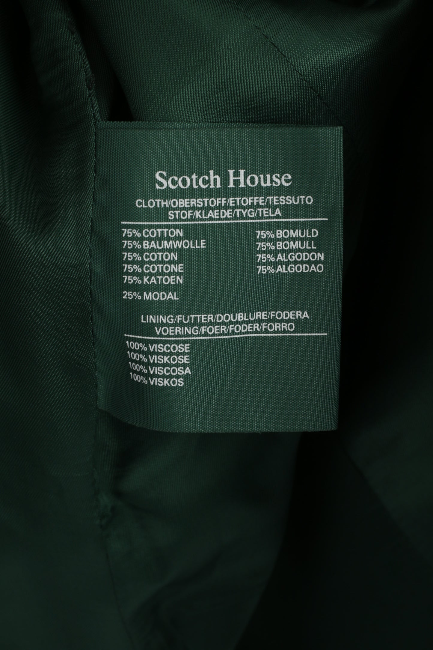 The Scotch House Women M Vest Bouteille Vert Coton Trois Boutons Haut Rétro