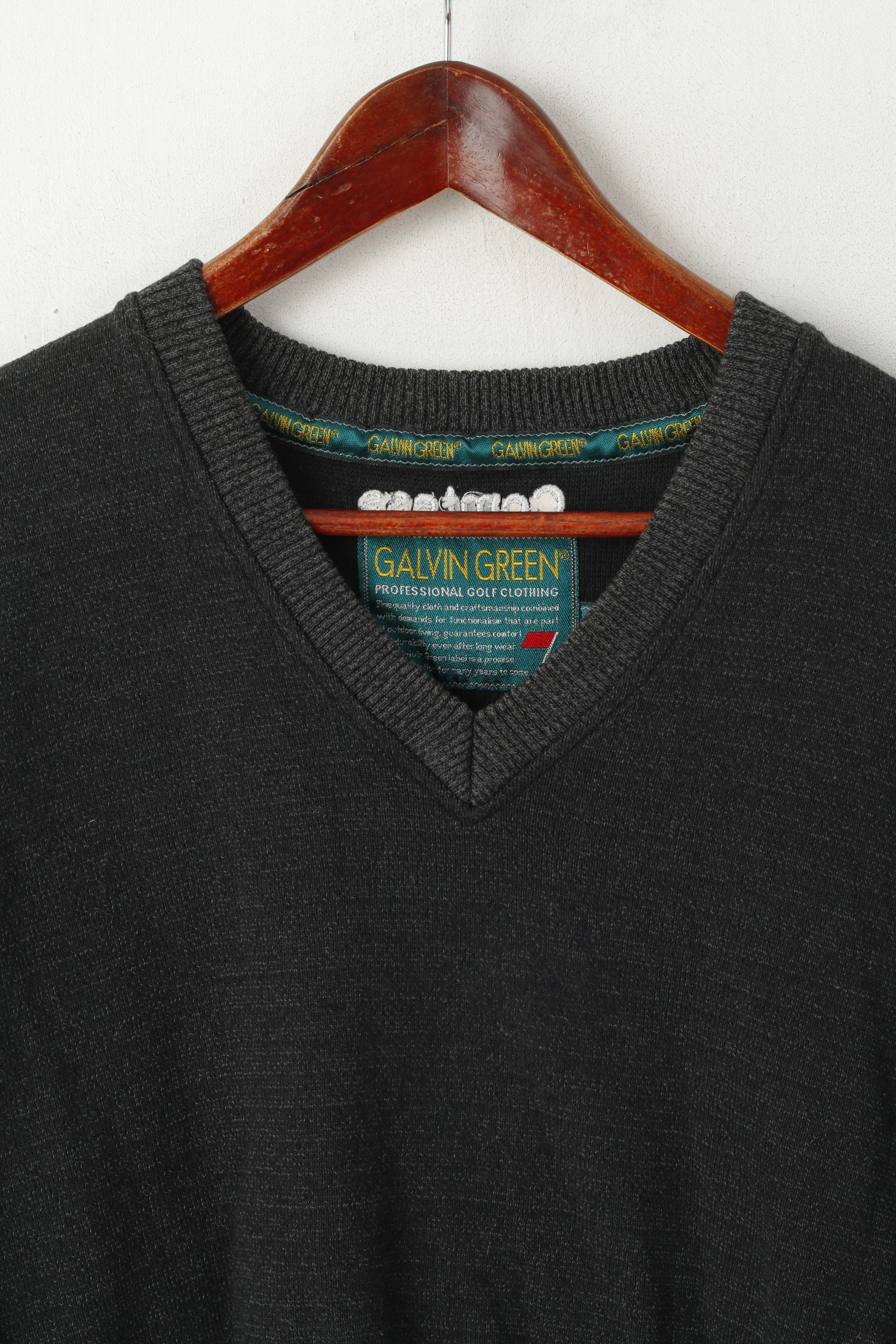 Galvin Green Men M Vest Charcoal Cotton Vintage Professional Golf Clothing Sleeveless