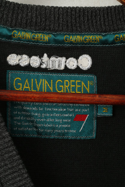 Galvin Green Men M Vest Charcoal Cotton Vintage Professional Golf Clothing Sleeveless