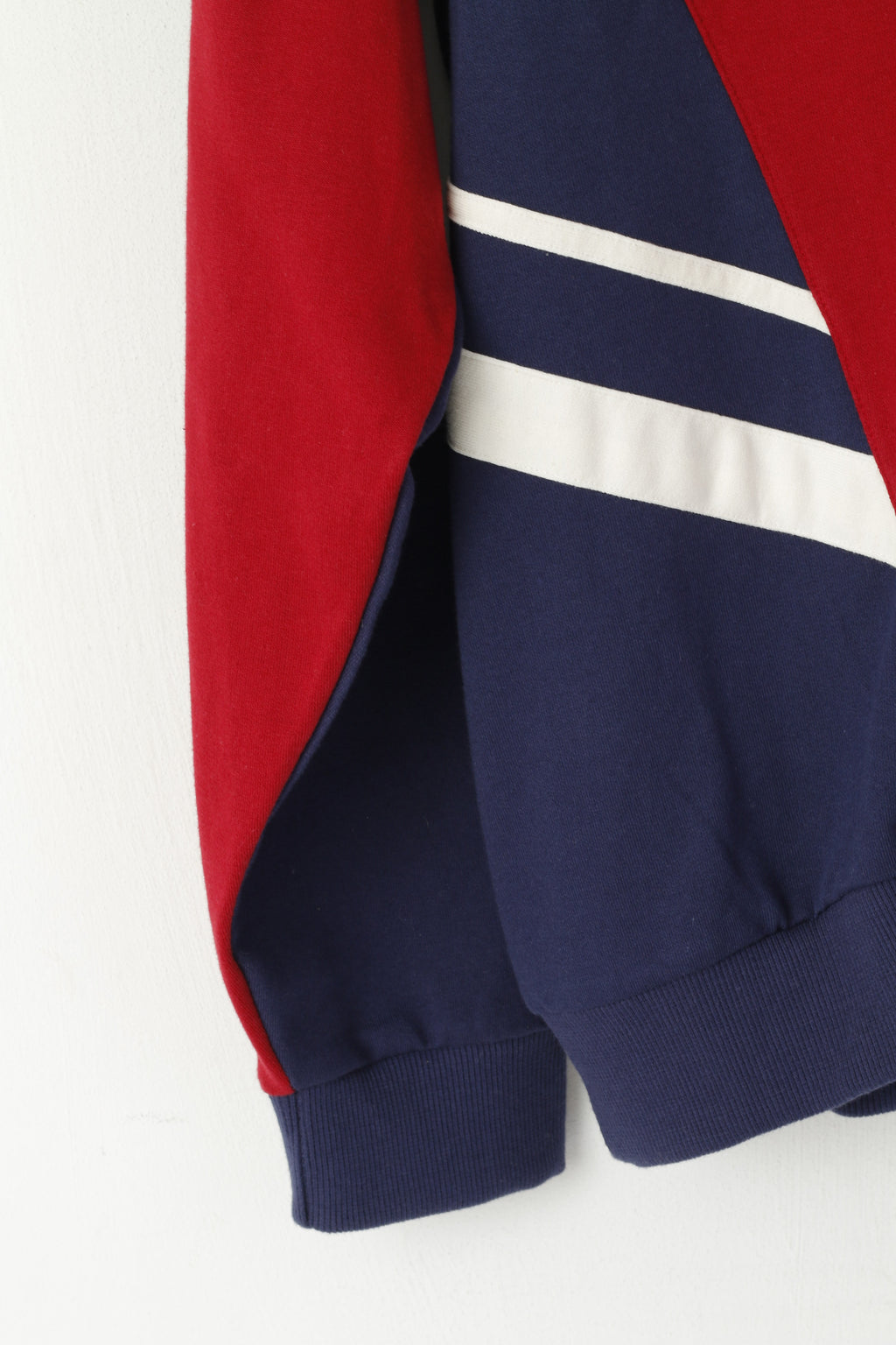 Roger Kent Hommes 48 XXL Sweat Marine Vintage Coton Pleine Fermeture Éclair Classique Haut