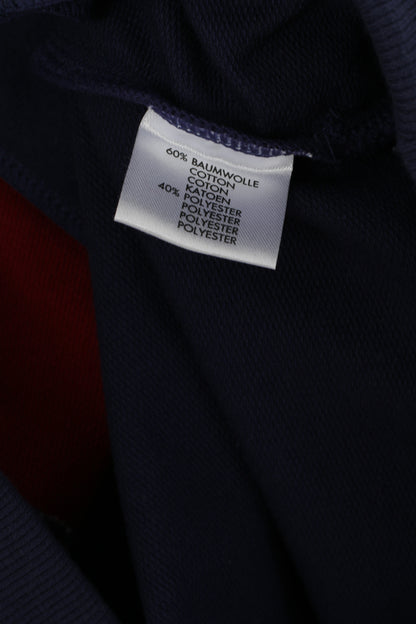 Roger Kent Men 48 XXL Sweatshirt Navy Vintage Cotton Full Zipper Classic Top