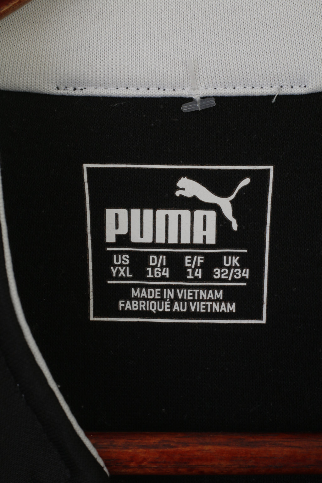 Felpa Puma Newcastle United da ragazzo 164 YXL Felpa sportiva nera con collo e zip da calcio