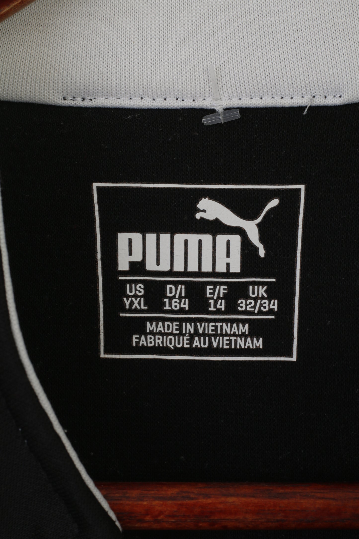 Puma Newcastle United Boys 164 YXL Sweatshirt Black Football Zip Neck Sport Top