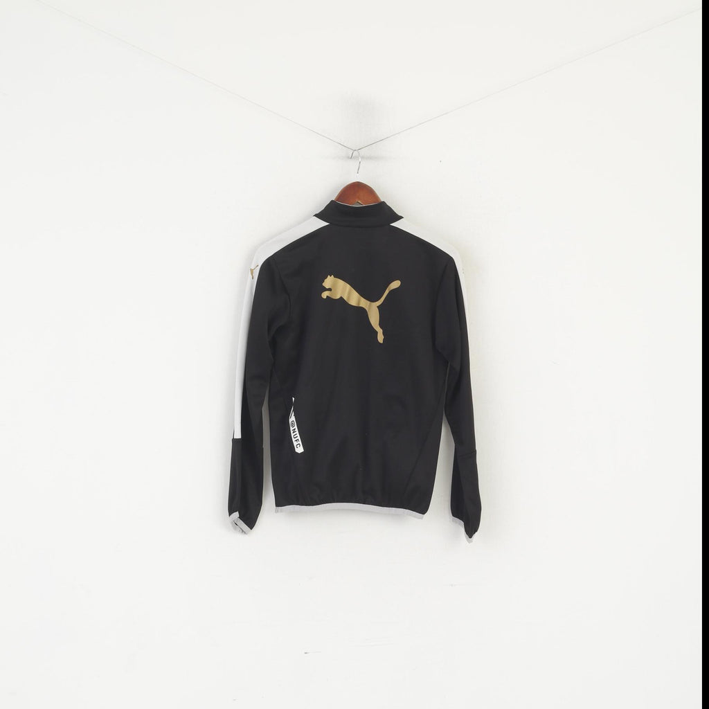 Felpa Puma Newcastle United da ragazzo 164 YXL Felpa sportiva nera con collo e zip da calcio