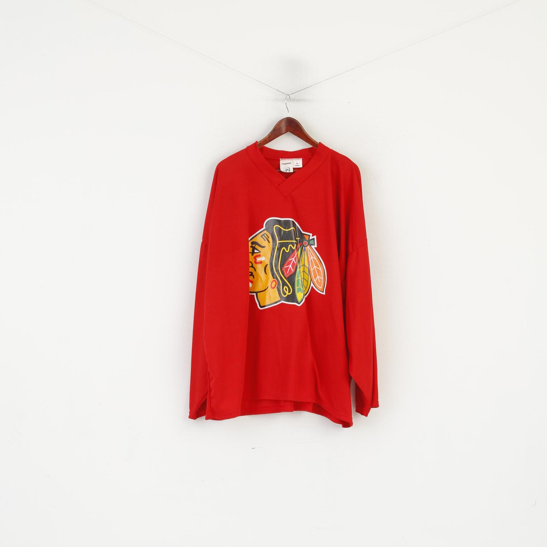Ochsner Hockey Men XXL Oversize Shirt Red Vintage Imboden Chicago Blackhawks #97