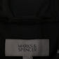 Marks & Spencer Women 14 M Jacket Black Removable Sleeve Hidden Hood Top