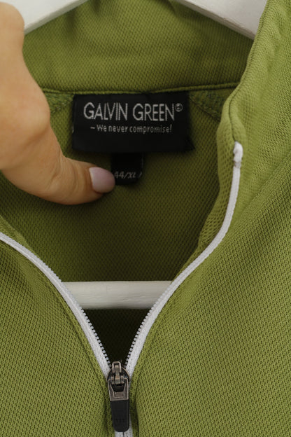 Galvin Green Chemise 44 XL pour femme Vert Coolmax Haut actif à col zippé