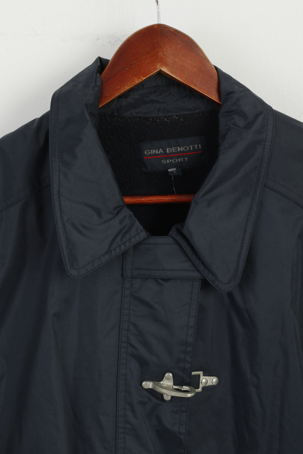 Gina Benotti Sport Women L Jacket Navy Blue Nylon Full Zipper Waterproof Top