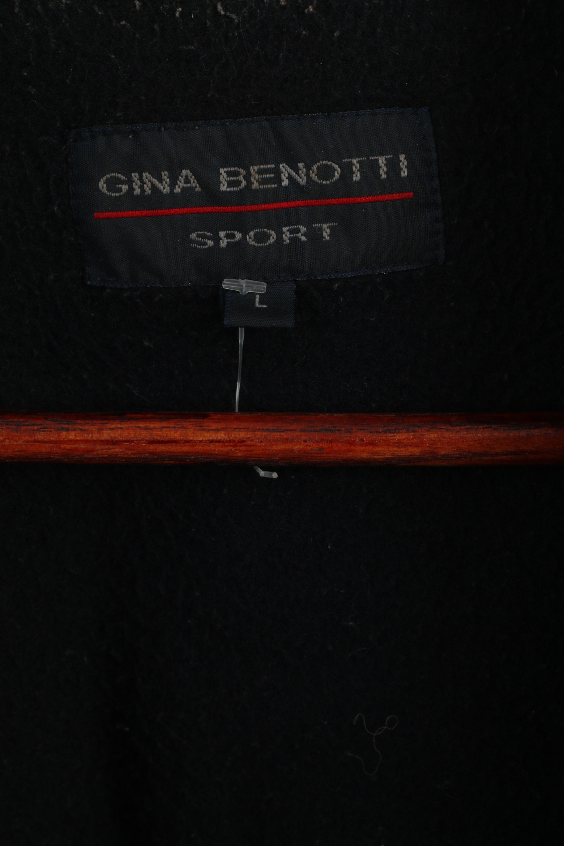 Gina Benotti Sport Women L Jacket Navy Blue Nylon Full Zipper Waterproof Top