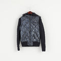 Obleu Veste femme matelassée bleu marine Artic Valley Alaska Body Top en tricot manches amovibles