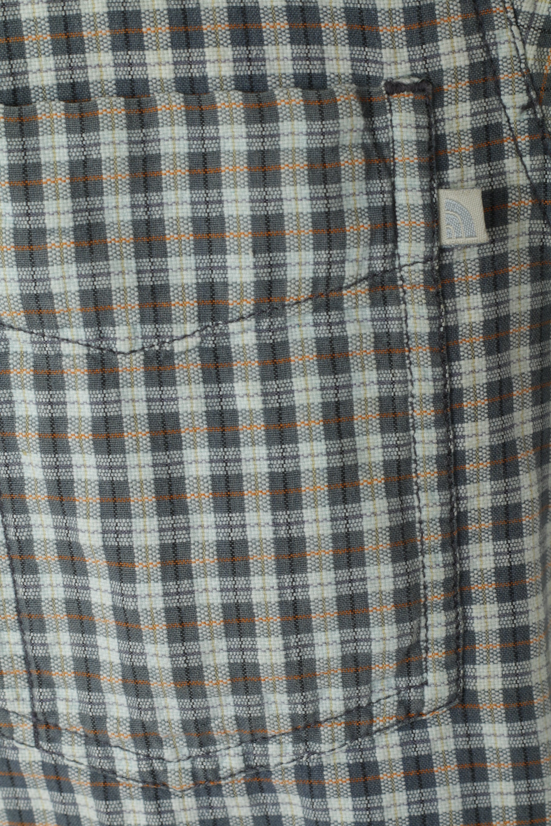The North Face Men S Casual Shirt Blue Check Cotton Vintage Tekware Technology Top