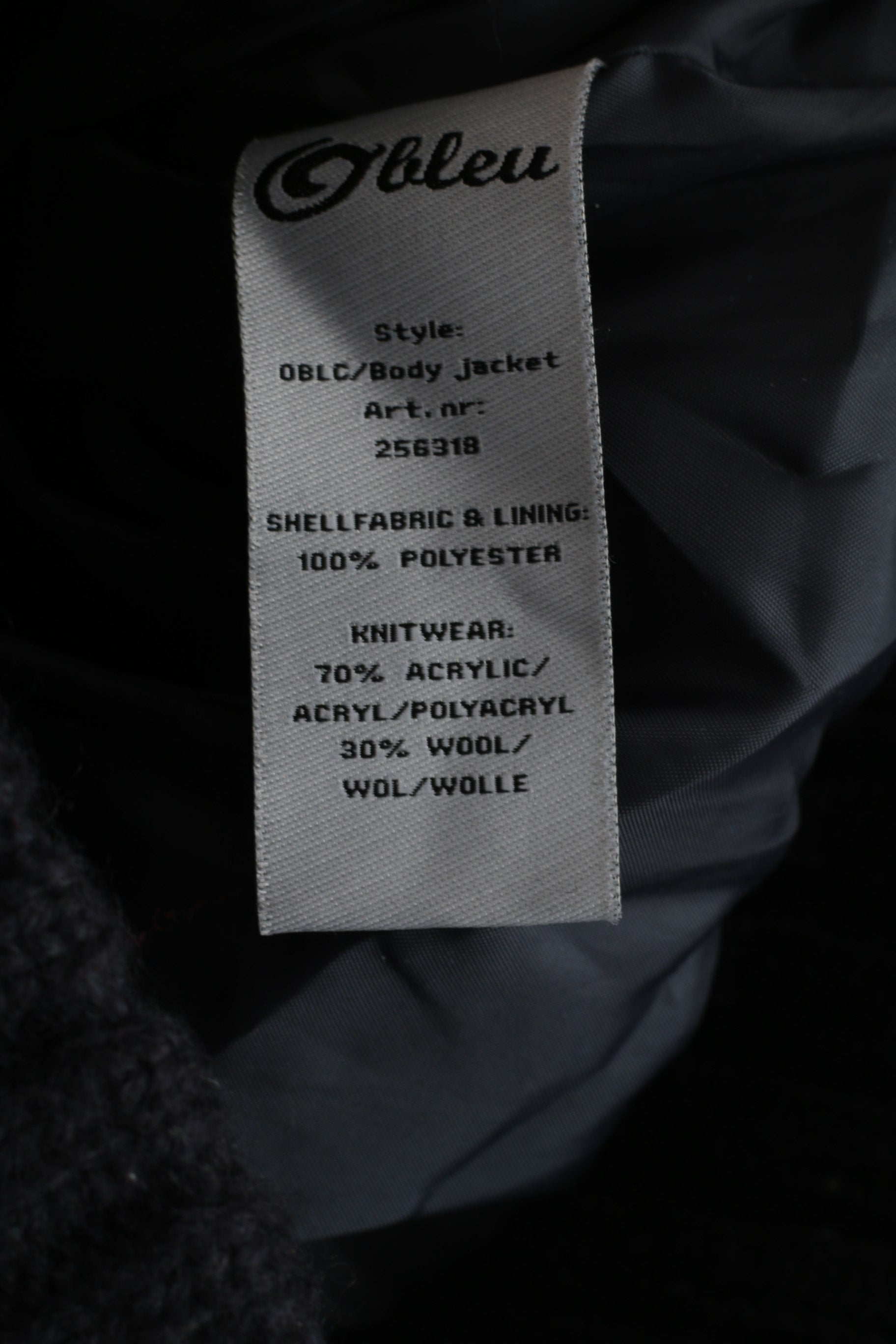 Obleu Veste femme matelassée bleu marine Artic Valley Alaska Body Top en tricot manches amovibles