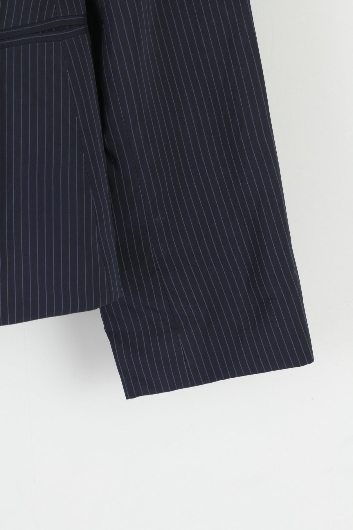 Emporio Armani Womens S Blazer Navy Striped Fit Made in Italy Jacket