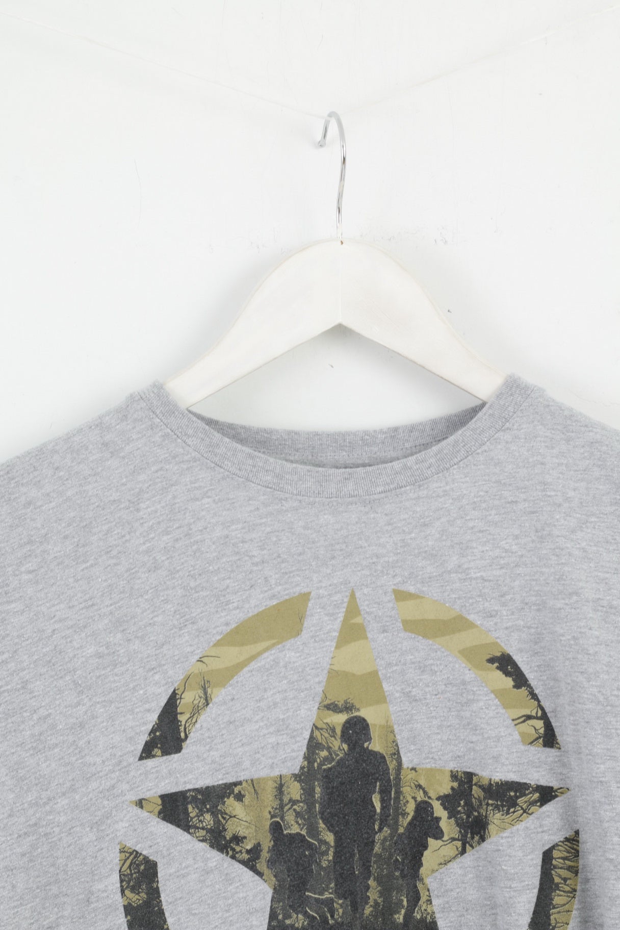 Primark Mens S T- Shirt Grey Cotton Call Of Duty Graphic Basic Top