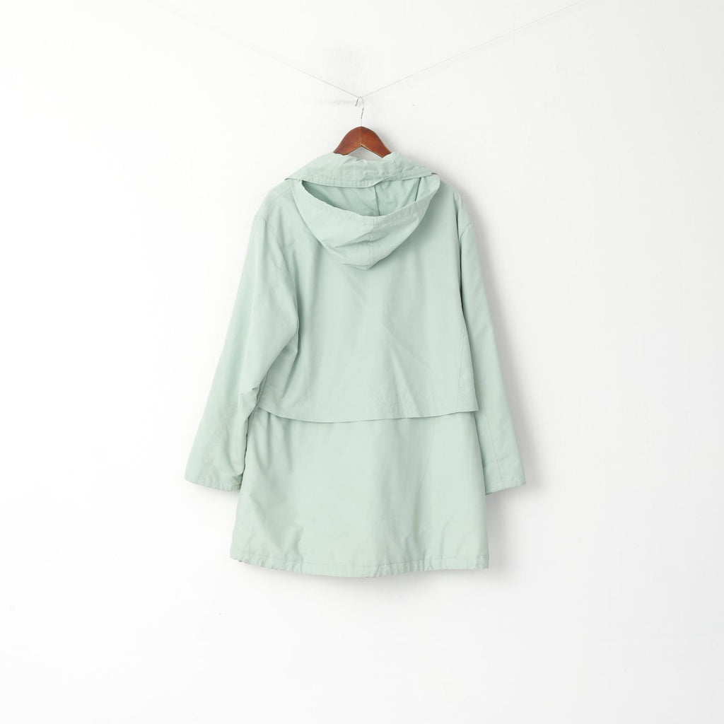 Skila Femmes 12 M Veste Menthe Gore-Tex Fermeture Éclair Complète À Capuche Vintage Oversize Parka