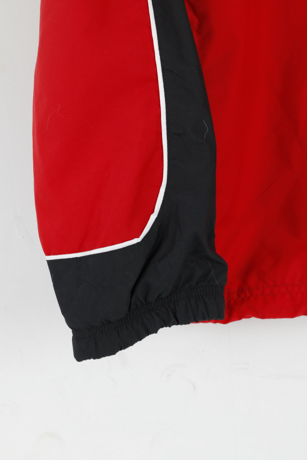 Nike Hommes L Veste Rouge Active Fermeture Éclair Complète Nylon Sportswear Haut De Football