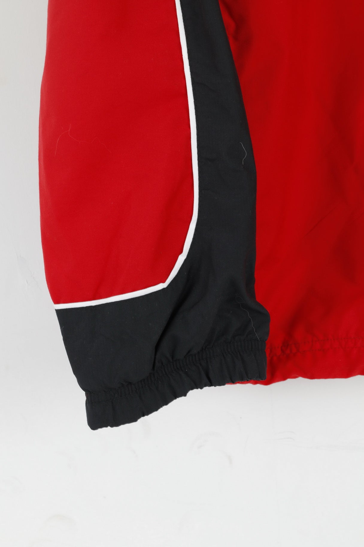 Nike Hommes L Veste Rouge Active Fermeture Éclair Complète Nylon Sportswear Haut De Football