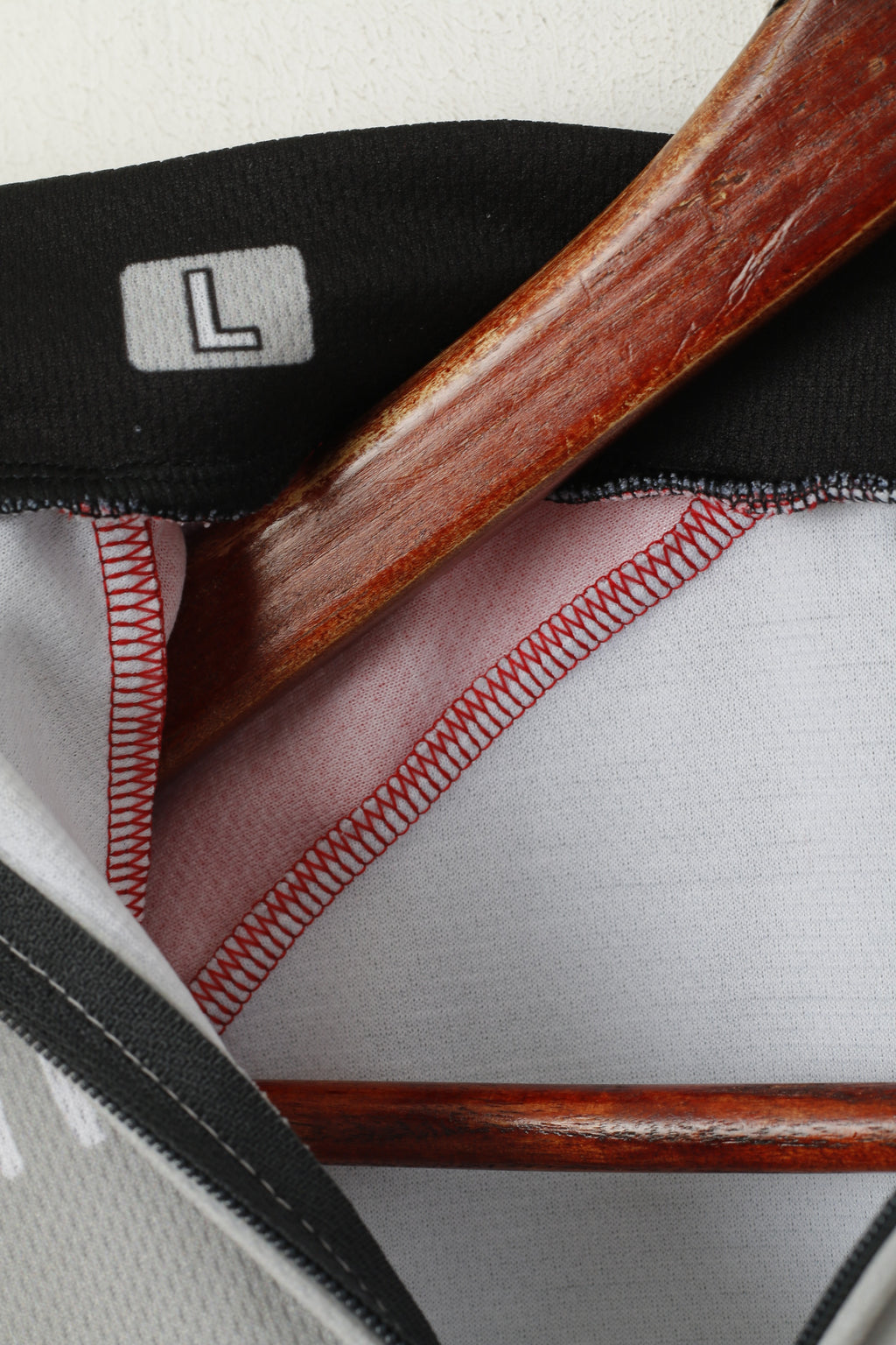 Owayo Men L Cycling Shirt Grey Zip Neck Germany Sportswear Bike Jersey Top