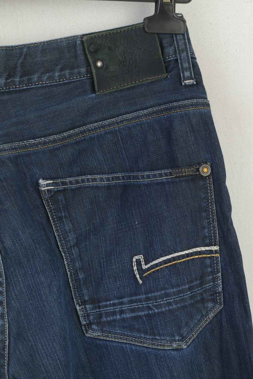 G-Star Raw Men 34 Trousers Denim Jeans Navy Cotton Coder Straight Pants