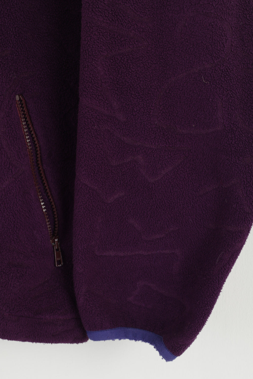 Berghaus Mens L Fleece Top Violet Full Zipper Vintage 90s Outdoor Sweatshirt