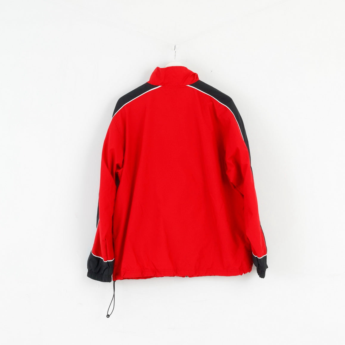Nike Hommes L Veste Rouge Active Fermeture Éclair Complète Nylon Sportswear Haut De Football