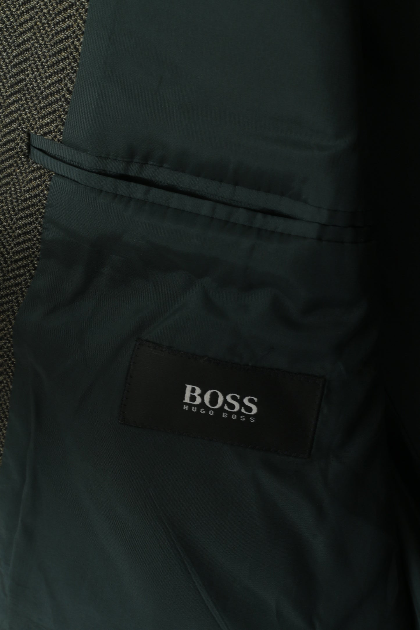 Hugo Boss Men 40 50 Blazer Grey Green Wool Super 100 HERR Single Breasted Jacket