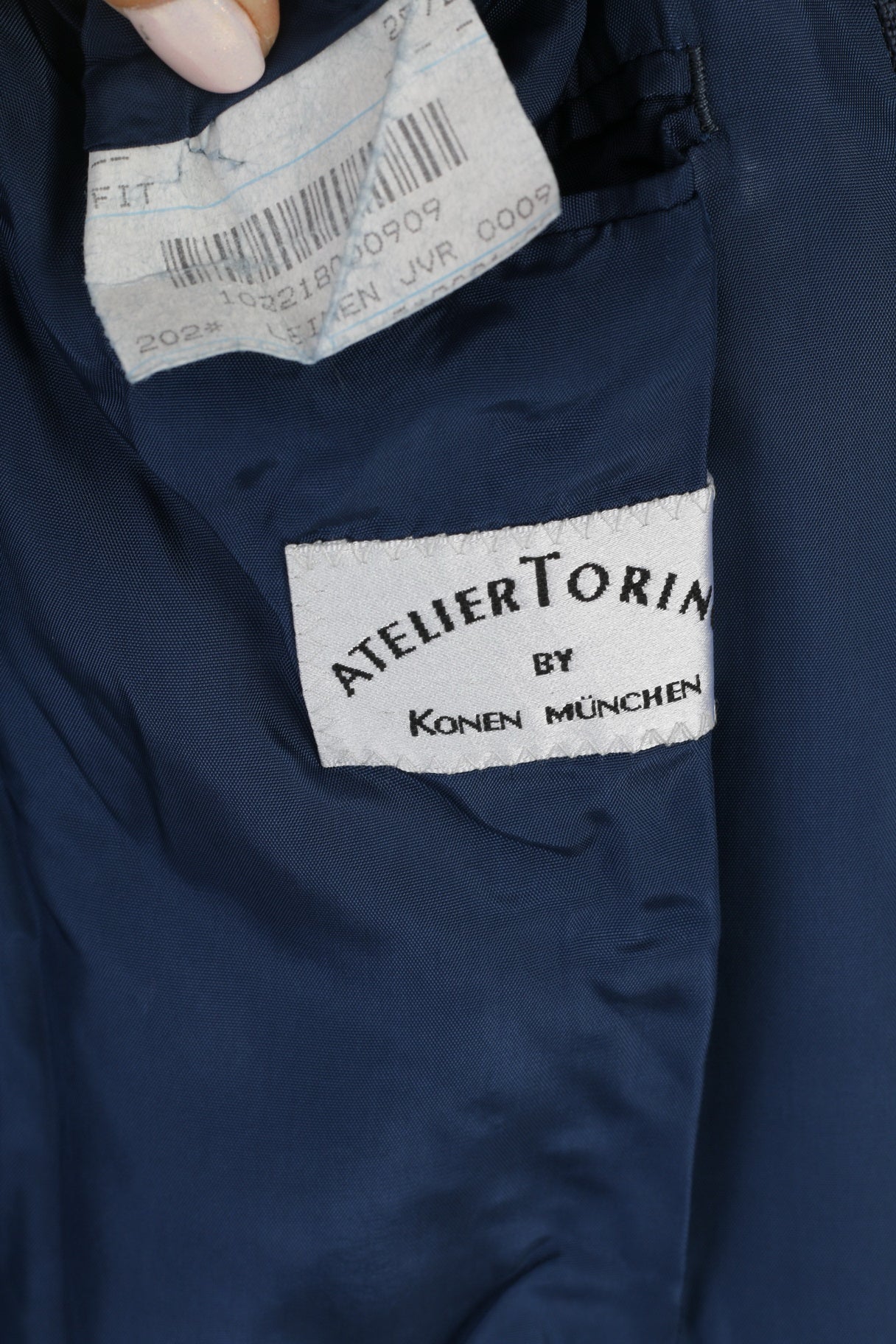 Atelier Torino By Konen Munchen Mens 54 Blazer Navy Vintage 100% Linen Robert Old Jacket