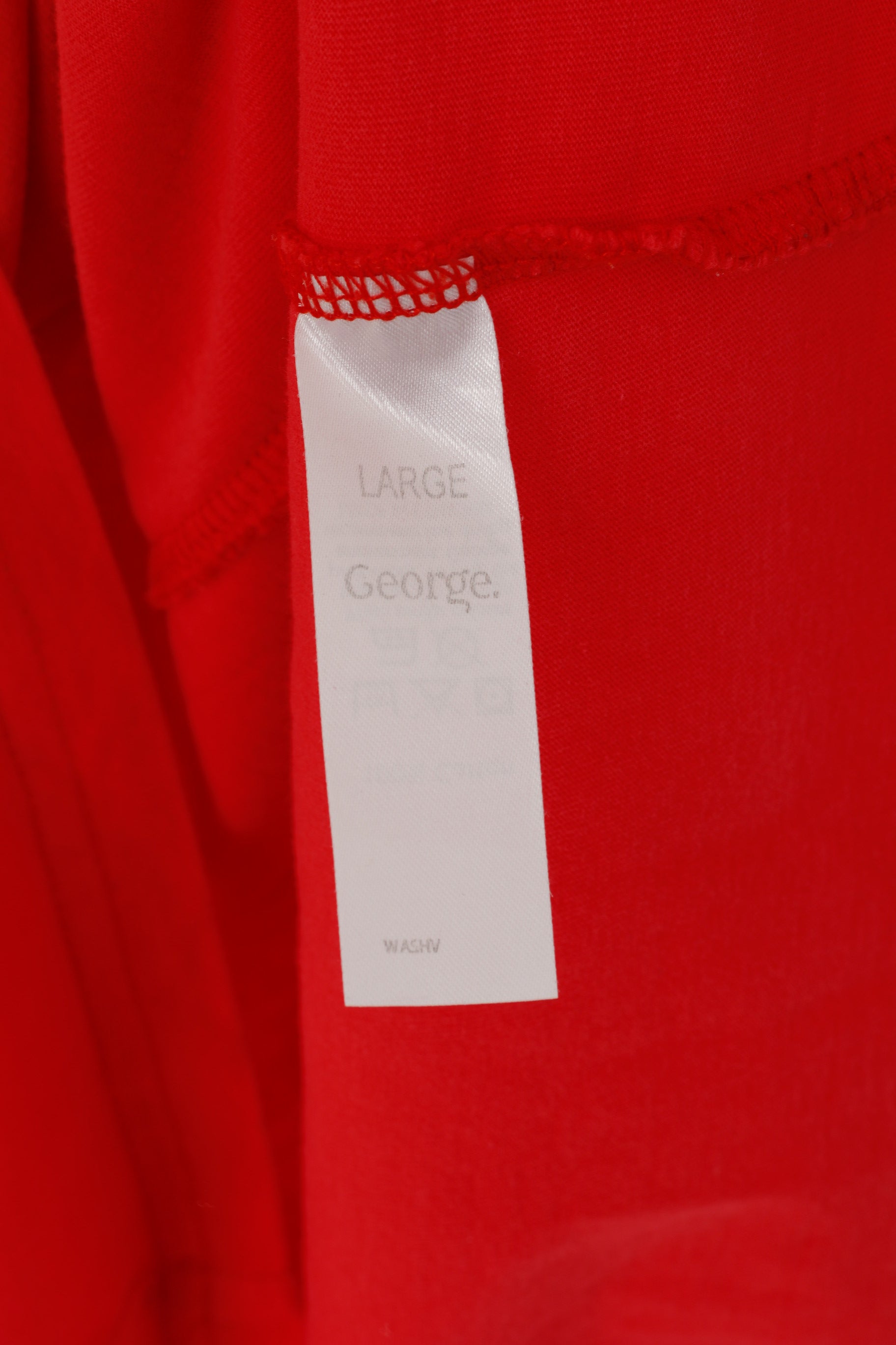 George The Big Bang Theory Men L T- Shirt Red Cotton Graphic Bazinga Crew Neck Top