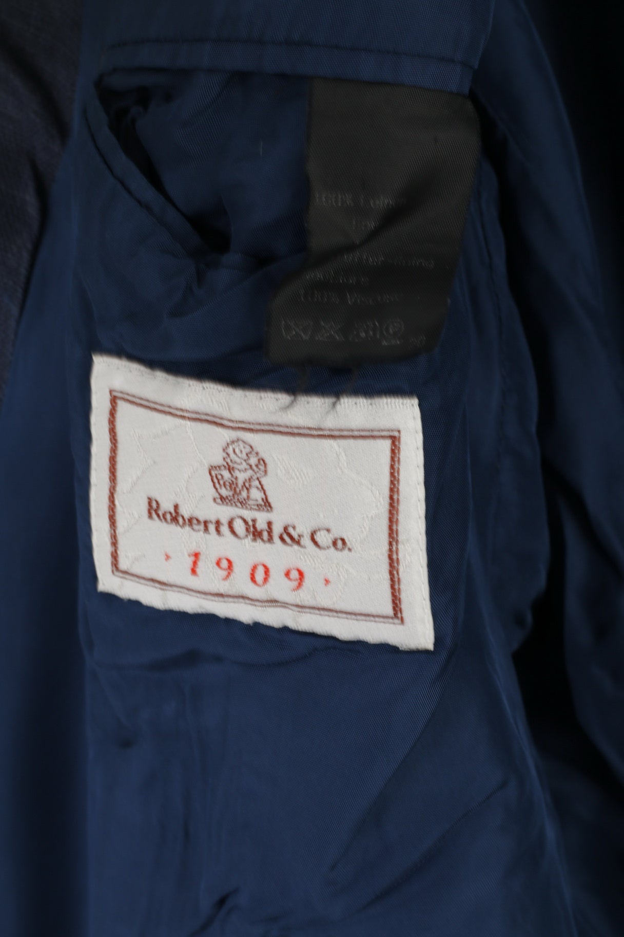 Atelier Torino By Konen Munchen Mens 54 Blazer Navy Vintage 100% Linen Robert Old Jacket