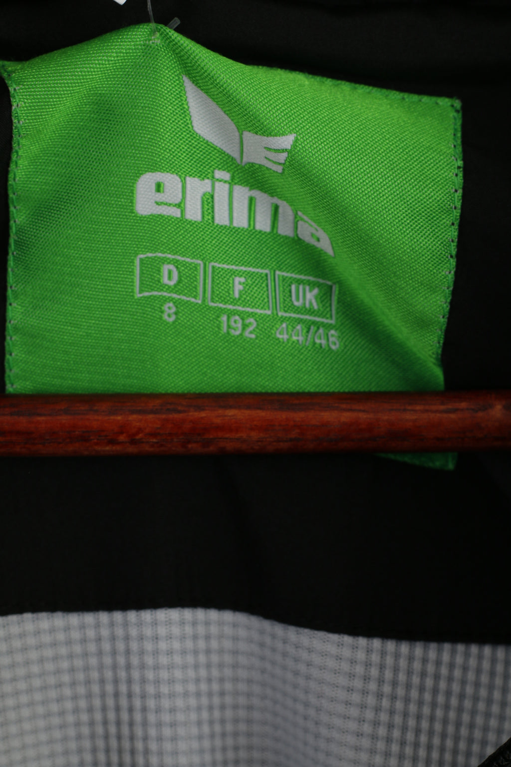 Erima Men 44/46 L Jacket Black Full Zipper F.C.C. Football Lightweight Active Top