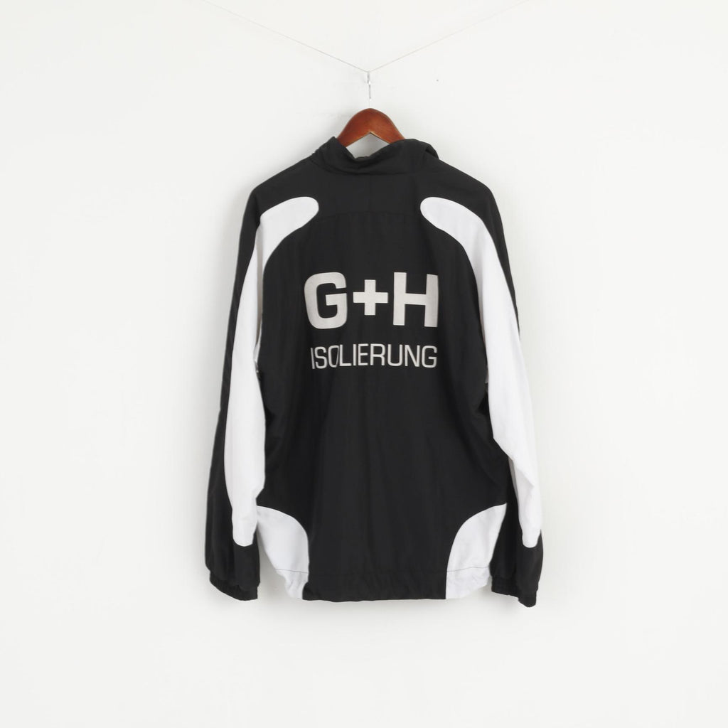 Erima Men 44/46 L Jacket Black Full Zipper F.C.C. Football Lightweight Active Top