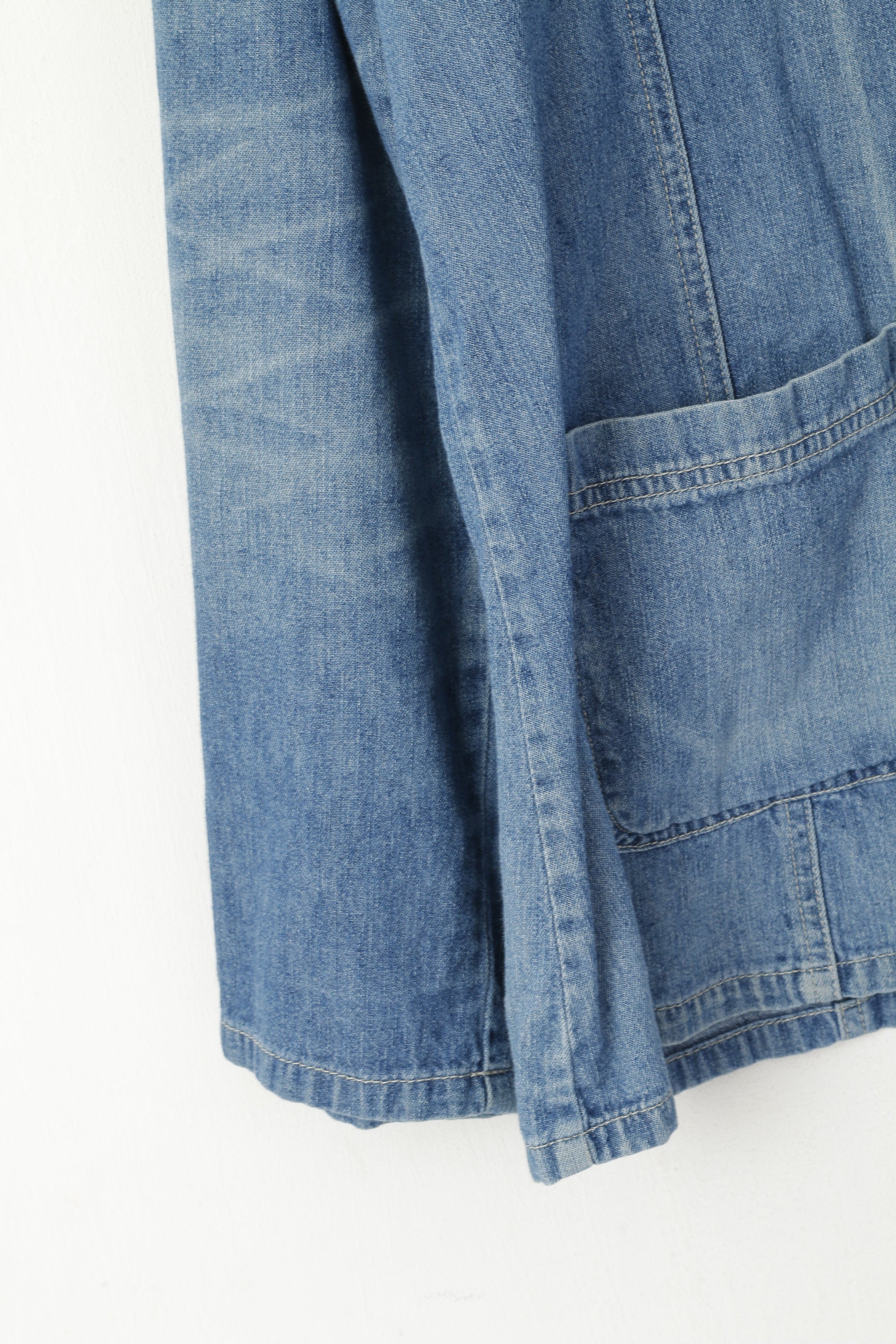 PAS Donna M Blazer in denim Jeans blu Giacca in cotone vintage denim