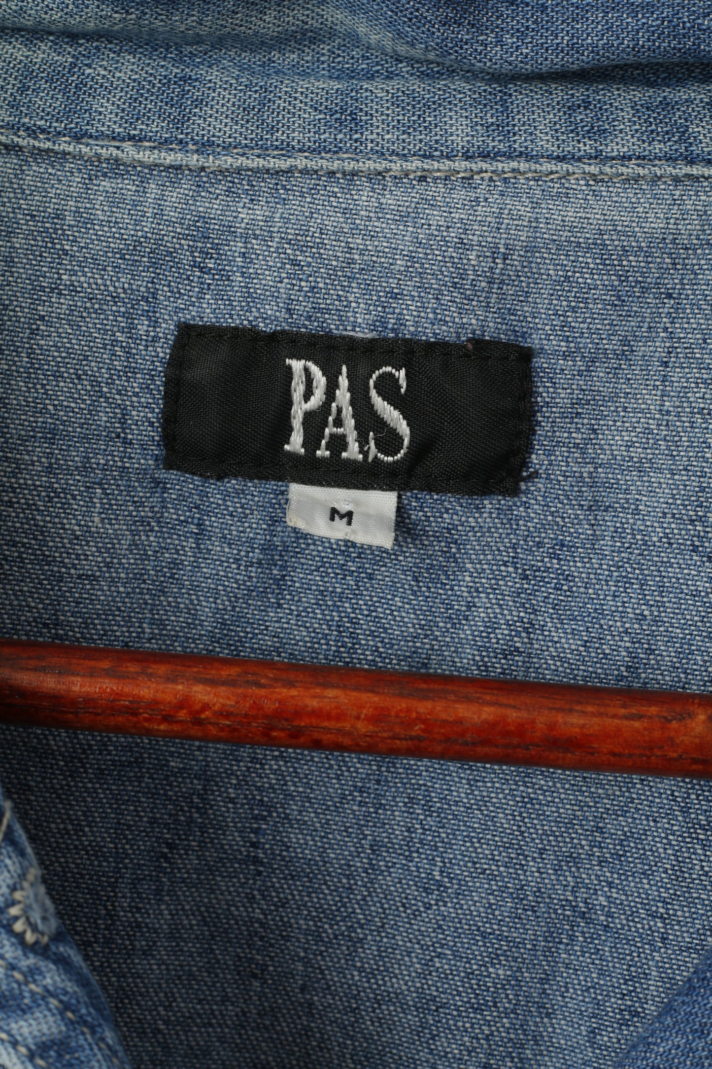 PAS Women M Denim Blazer Blue Jeans Denim Vintage Cotton Jacket Top