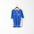 Saller Men XXL Shirt Blue Burgaltendorf Essen Football Vintage Jersey Top