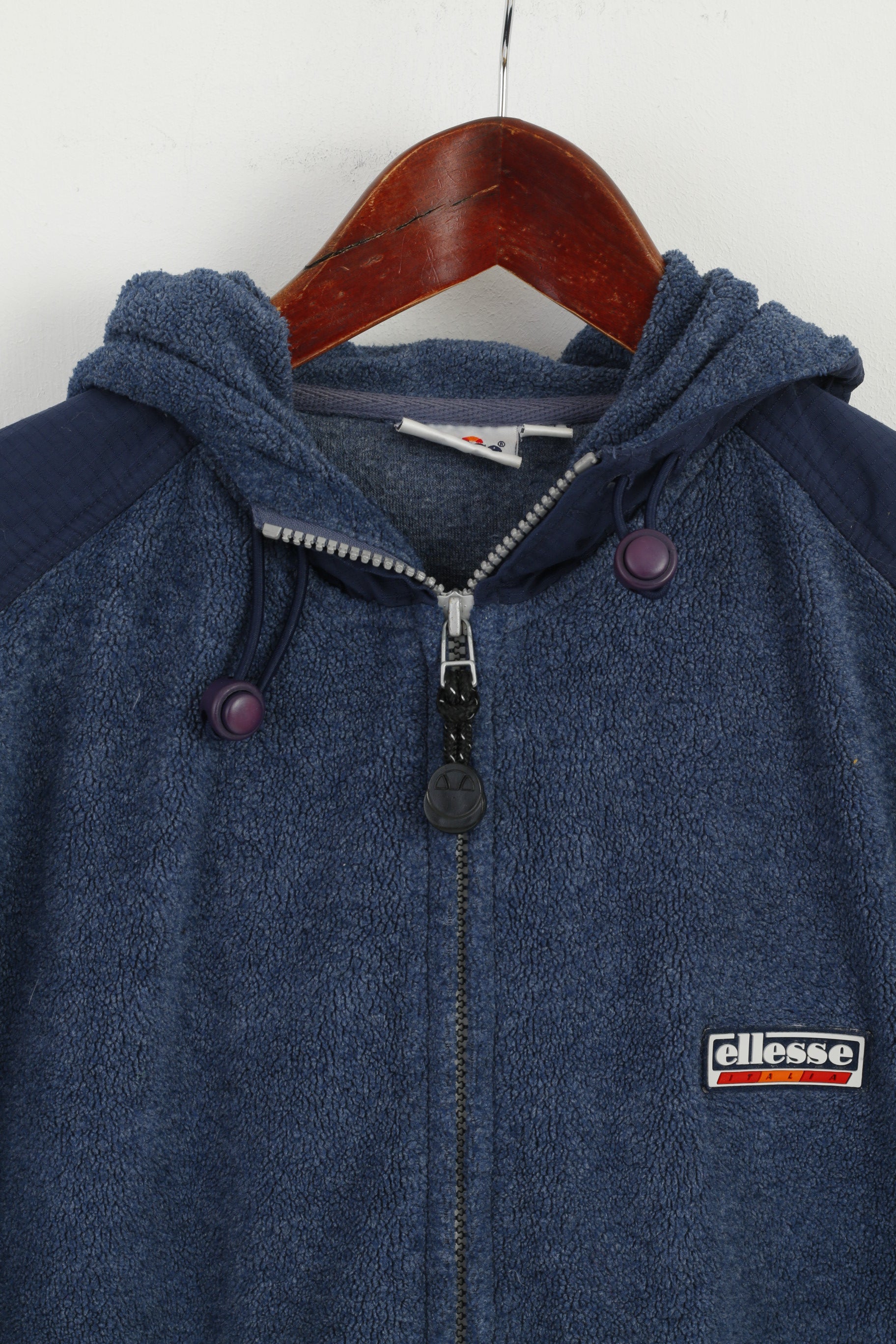 Felpa Ellesse Italia Juniors Youth 152 - 158 Felpa blu scuro con cerniera intera e cappuccio