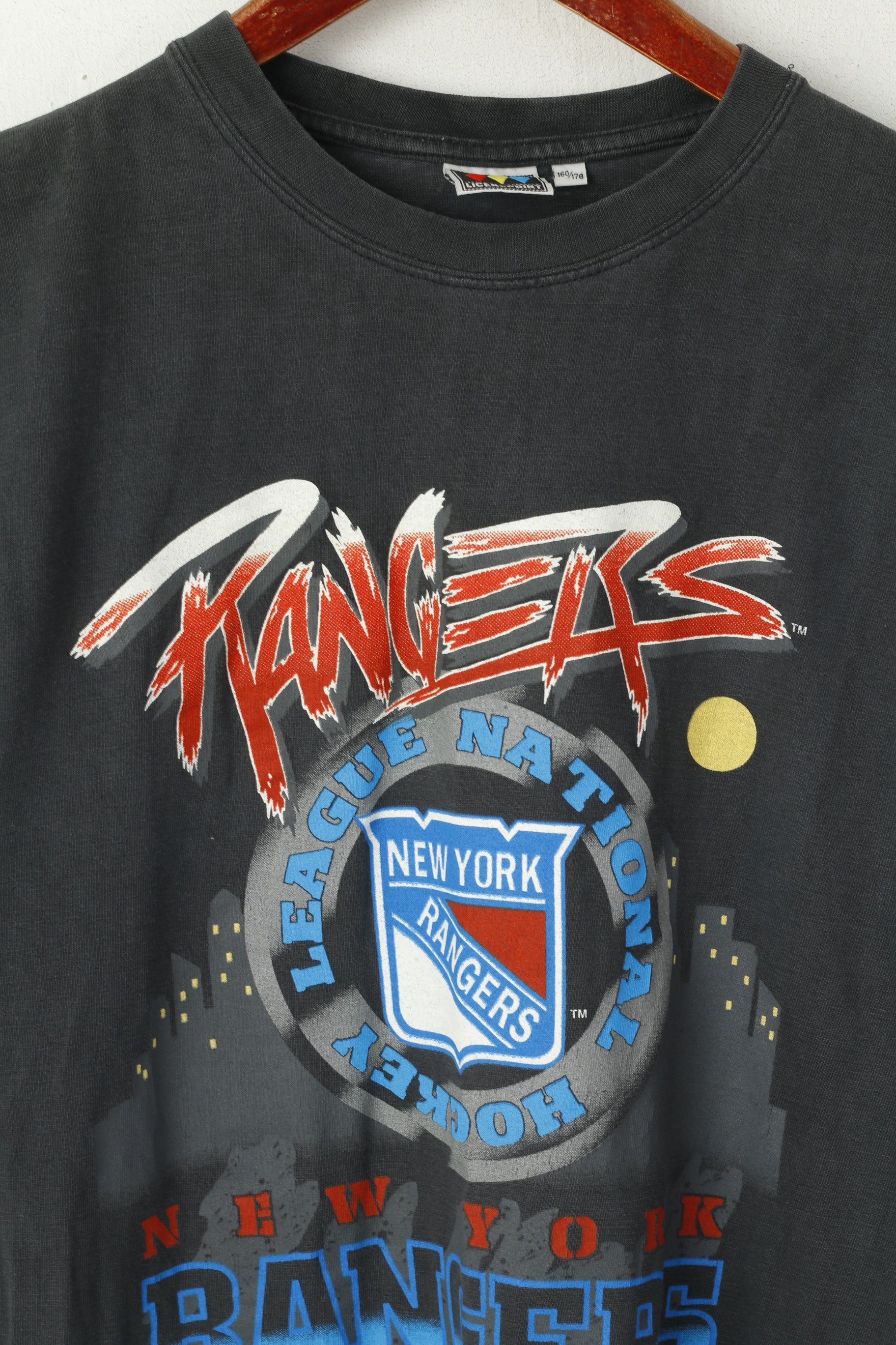 Licensprint Youth 160 -170 Shirt Grey NHL New York Rangers Hockey Top