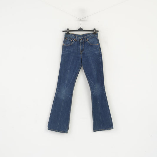 Levi's Donna 27 Pantaloni Jeans Pantaloni vintage bootcut in cotone denim blu scuro 525